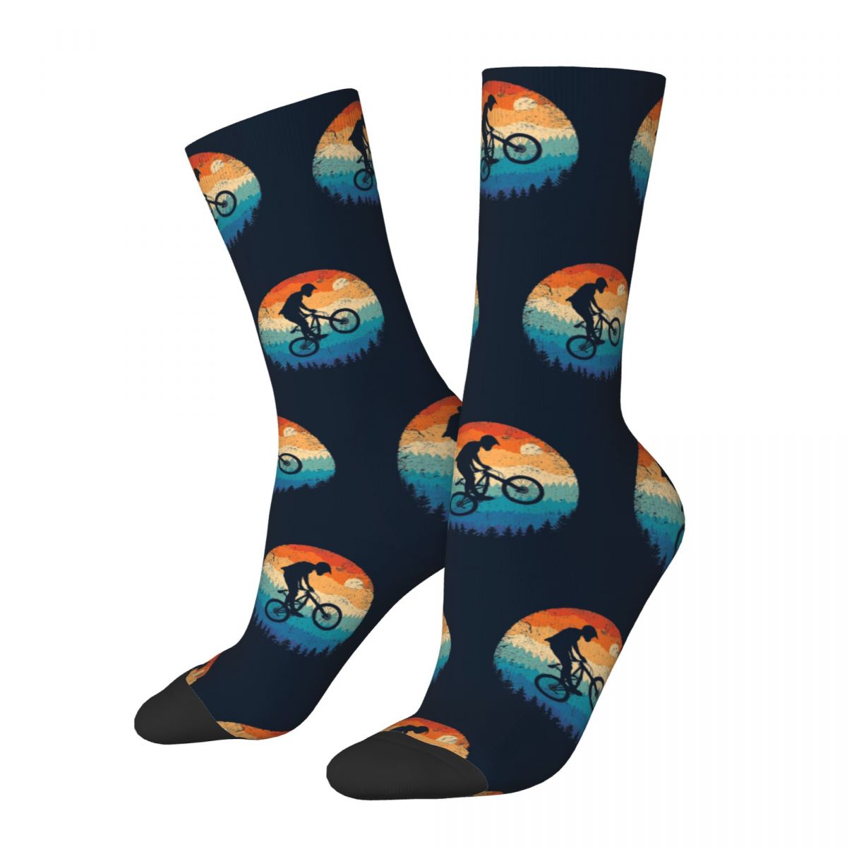 Mountain Biking Socks - Funny Crazy Sock for Men Mountain