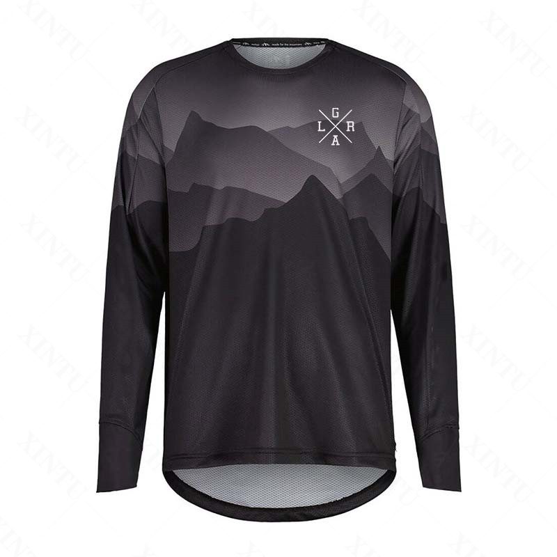 Mountain Biking Long Sleeve Shirt - Men's Motorcycle Lrga Jersey MTB BMX
