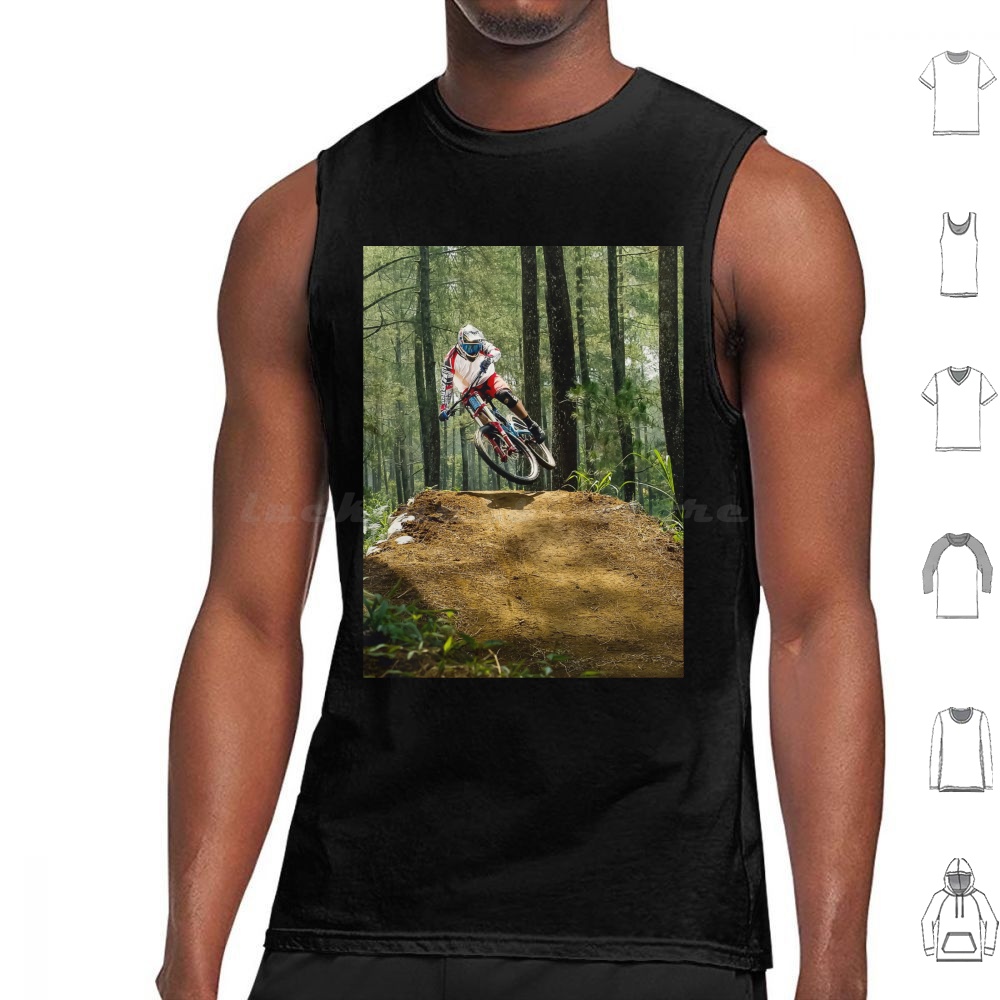 Mountain Biking Extreme - Mountain Biker Over Jump. Tank Tops