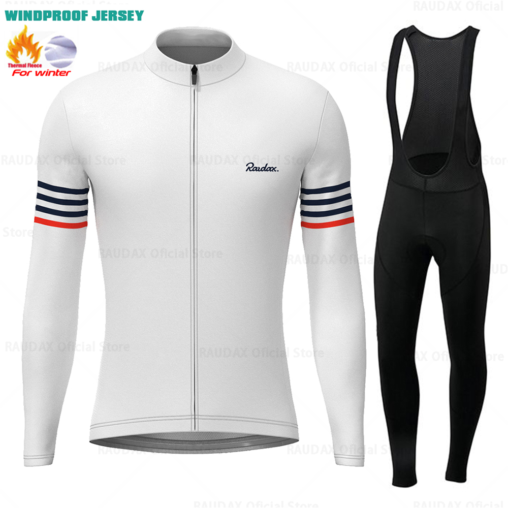 Mountain Biking Long Sleeve Shirt - Raudax Winter Windproof Fleece Jersey Ropa
