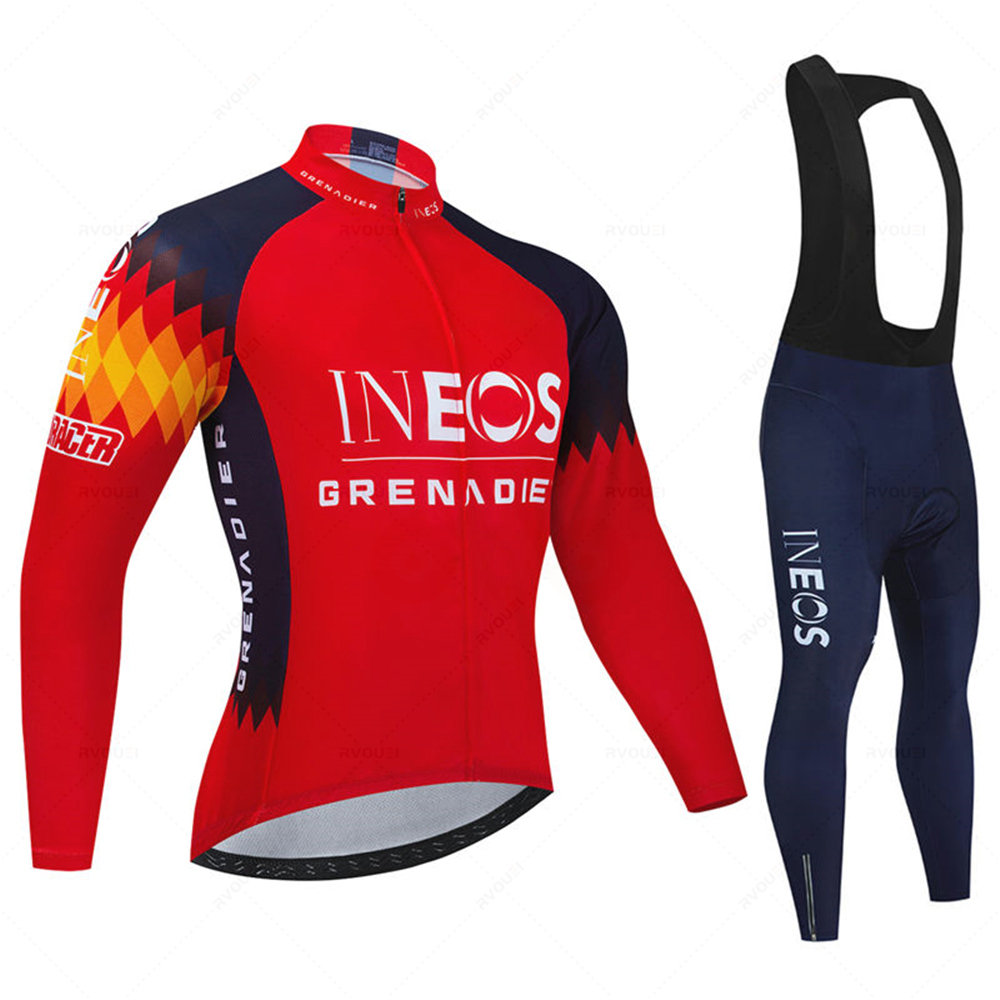 Mountain Biking Long Sleeve Shirt - Ineos Team Men Spring Sport Cycling