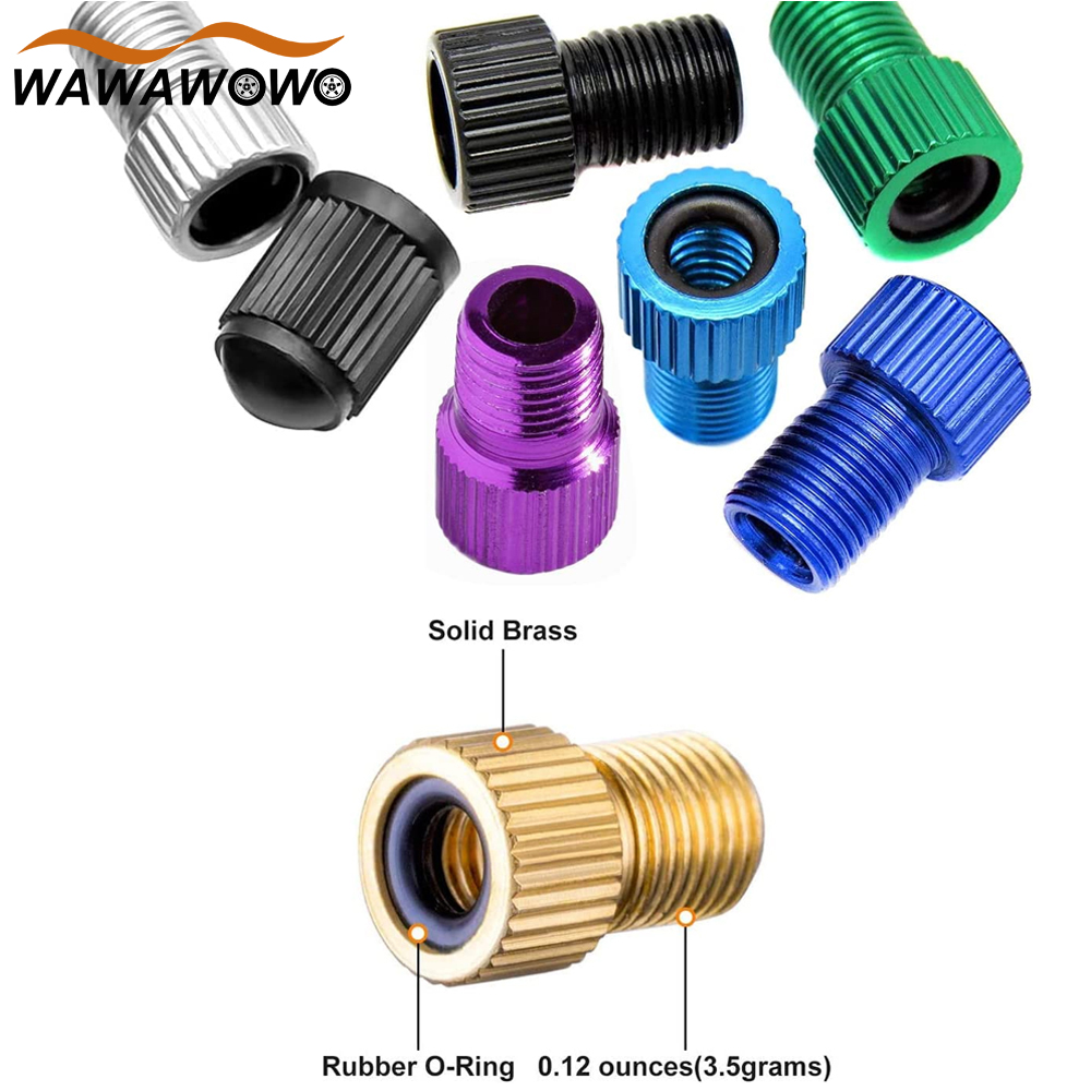 Mountain Biking Uk - 1Set Presta Valve Adapter, French /