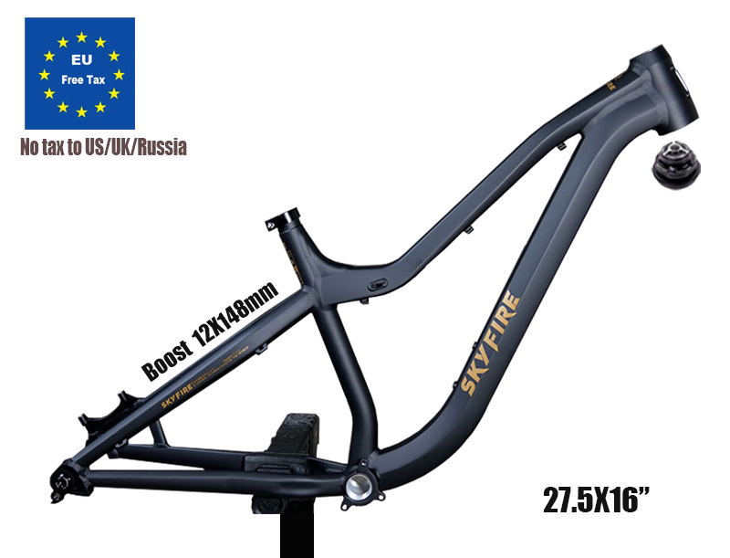 Mountain Biking Uk - Racetrack Aluminum Bike Frame,Alloy Thru Axle,