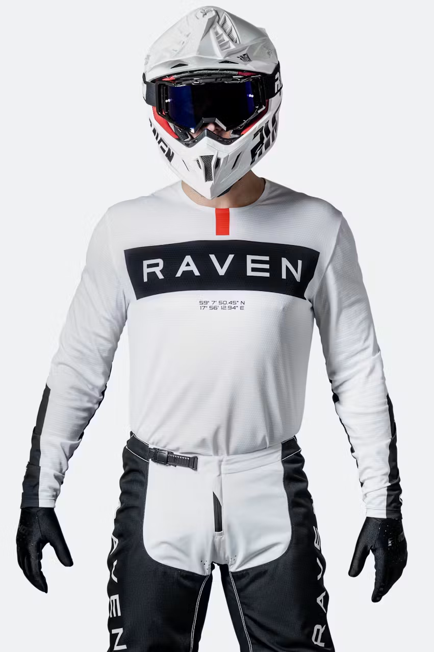 Mountain Biking Long Sleeve Shirt - Men's Raven Jersey DH Motorcycle Jersey