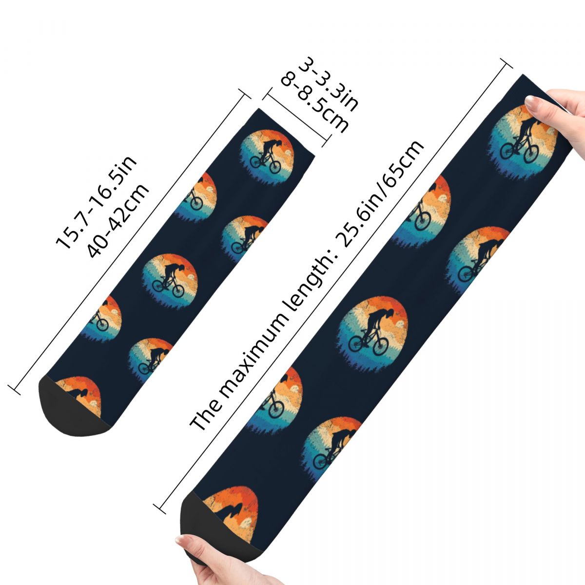 Funny Crazy Sock for Men Mount - Mountain Biking Socks ulasan dan harga