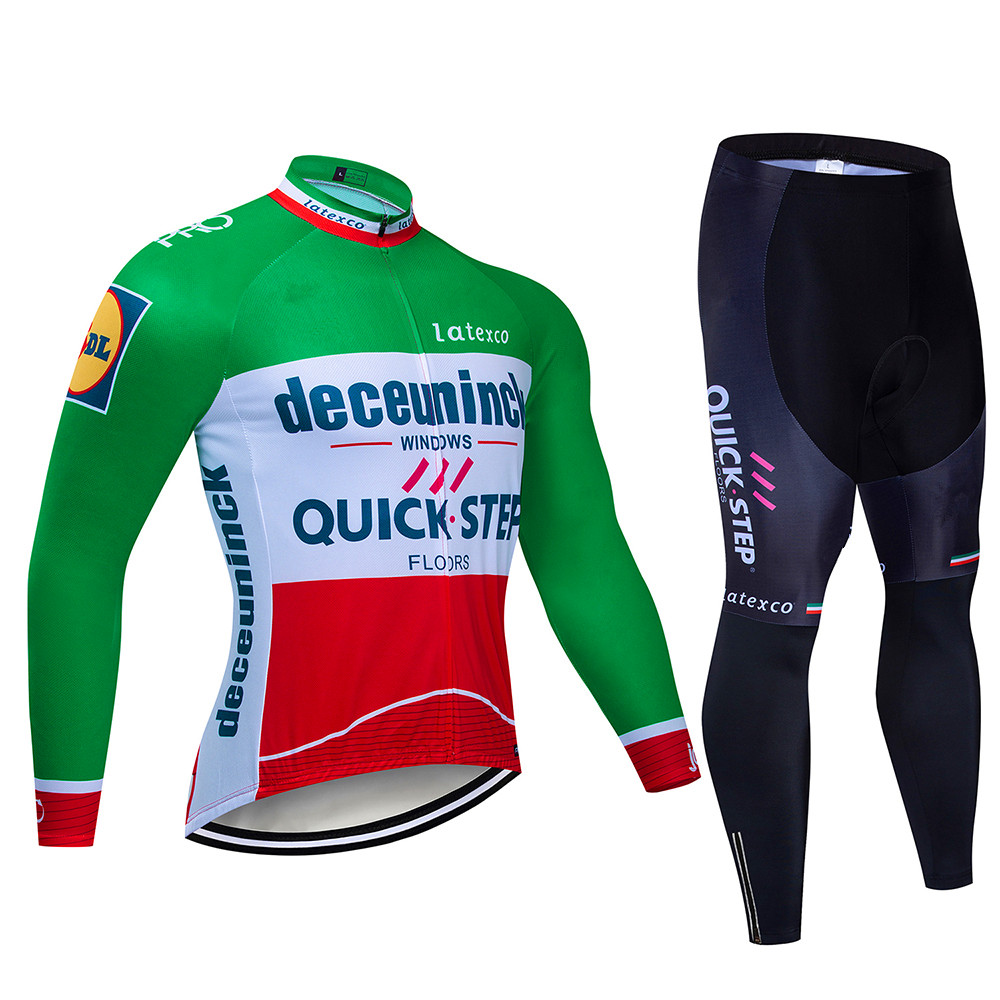 Quick step Cycling Jersey Set  - Mountain Biking Long Sleeve Shirt ulasan dan harga
