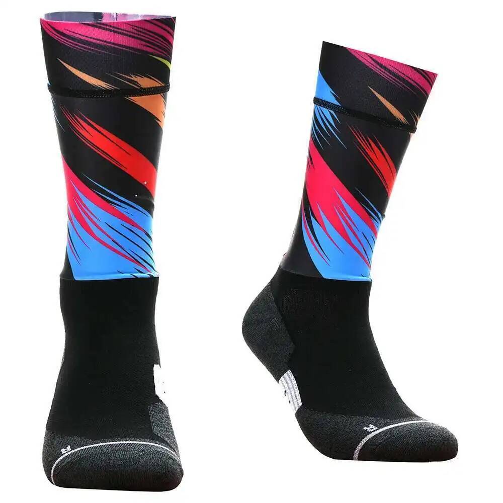 Vibrant Geometric Cycling Sock - Mountain Biking Socks ulasan dan harga