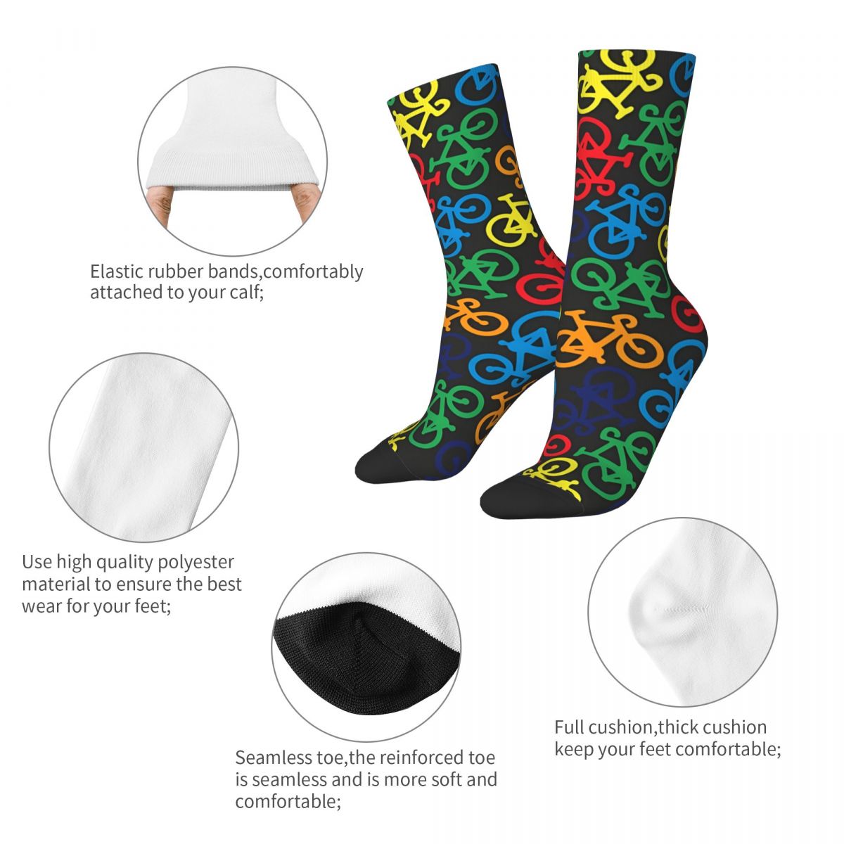 Rainbow Multiple Bikes Crazy M - Mountain Biking Socks ulasan dan harga